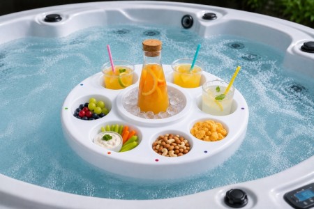 Flytende spa bar i hardplast med LED lys. Oppgradert versjon 